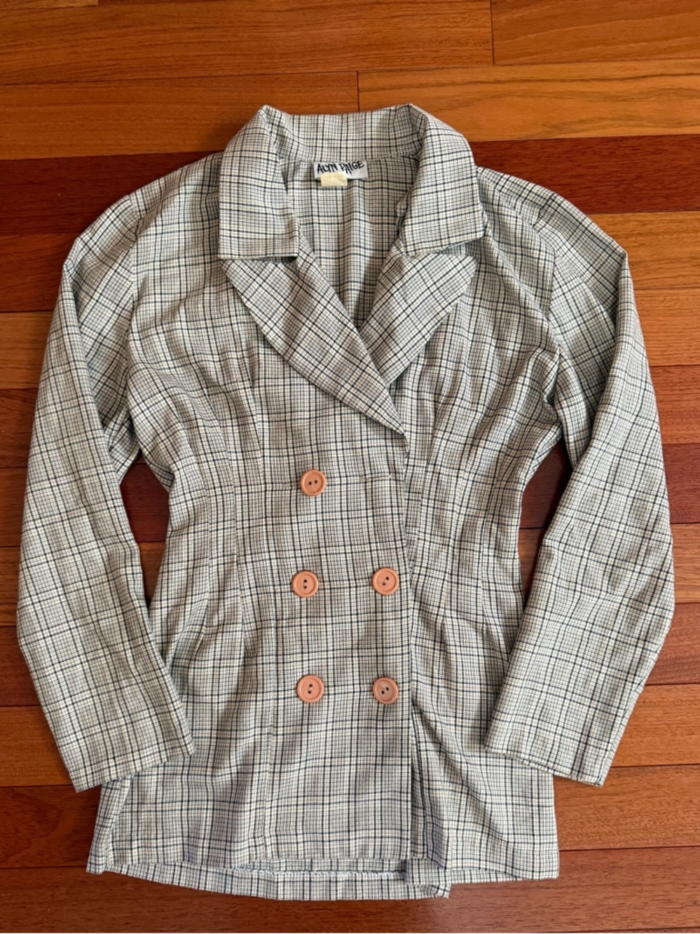 Alyn Paige Plaid Blazer Jacket Size 5/6 Junior’s Vintage Y2K